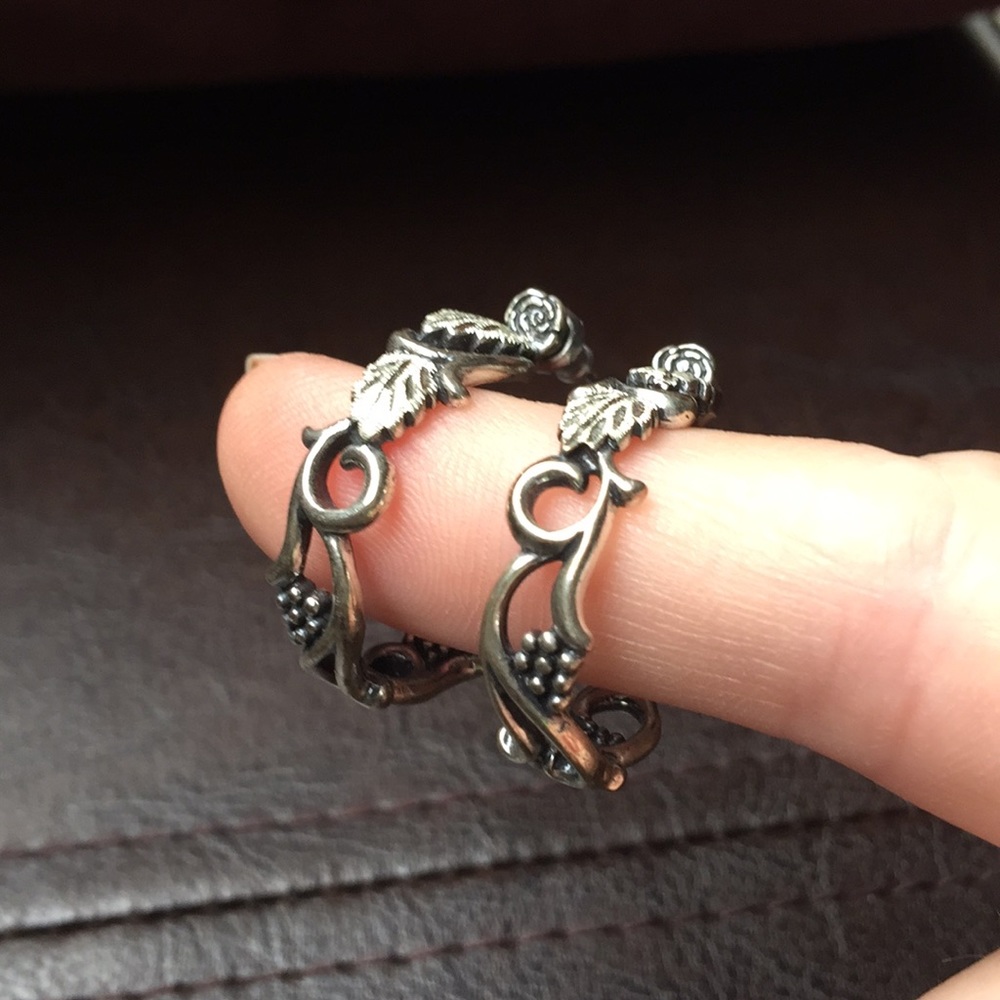 Silver hoop earrings